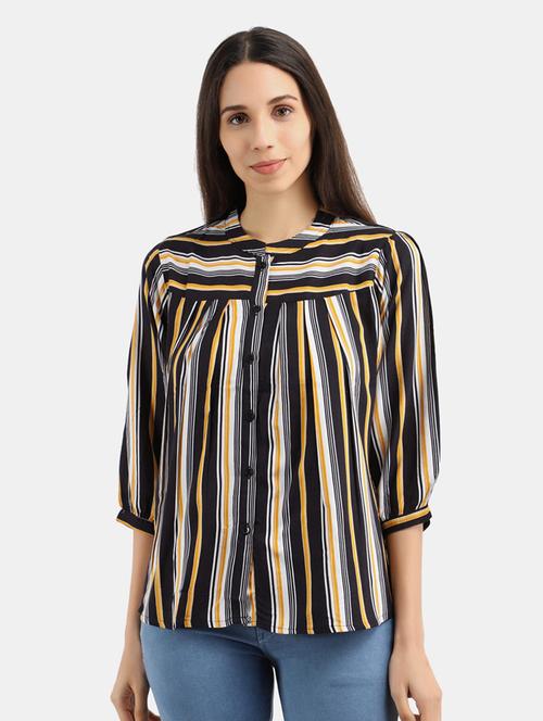 women multicolored stripes regular top - 20709417 - Very Small Image - 1