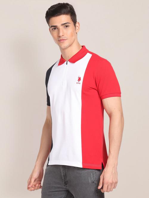 red cotton blend t-shirt - 20720488 - Very Small Image - 1