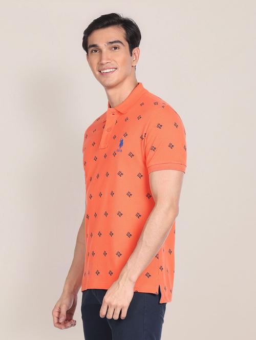 orange cotton blend t-shirt - 20720512 - Very Small Image - 1