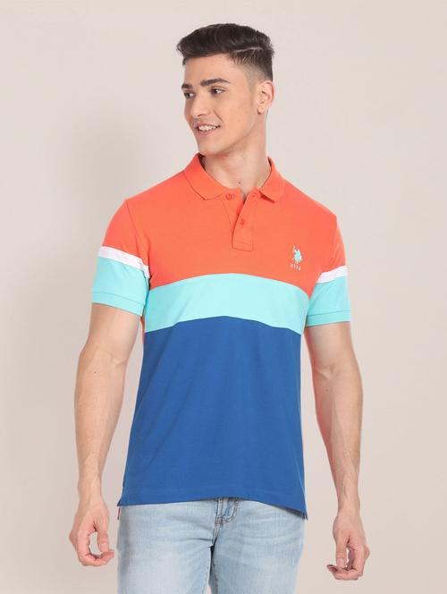 orange cotton blend t-shirt - 20720538 - Very Small Image - 1