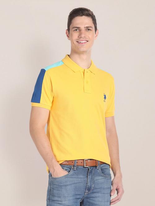 yellow cotton blend t-shirt - 20720550 - Very Small Image - 1