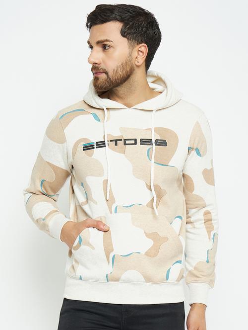 off white fleece printed sweatshirt - 20720734 - Very Small Image - 1