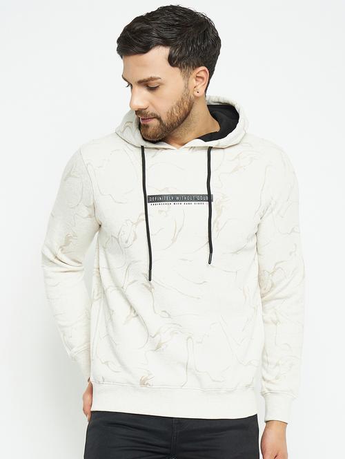 off white fleece printed sweatshirt - 20720735 - Very Small Image - 1