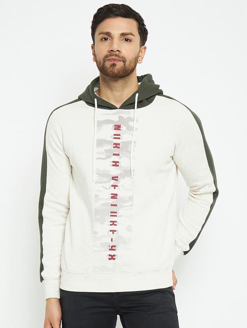 off white fleece placement print sweatshirt - 20720738 - Very Small Image - 1