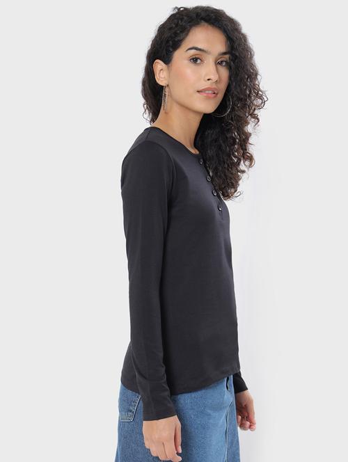 black solid long sleeve shirt - 20720888 - Very Small Image - 1