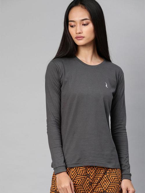 charcoal cotton regular t-shirt - 20721221 - Very Small Image - 1
