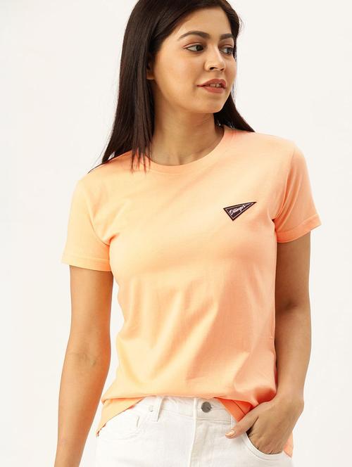 coral cotton regular t-shirt - 20721381 - Very Small Image - 1