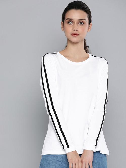 women white round neck t-shirt - 20721519 - Very Small Image - 1