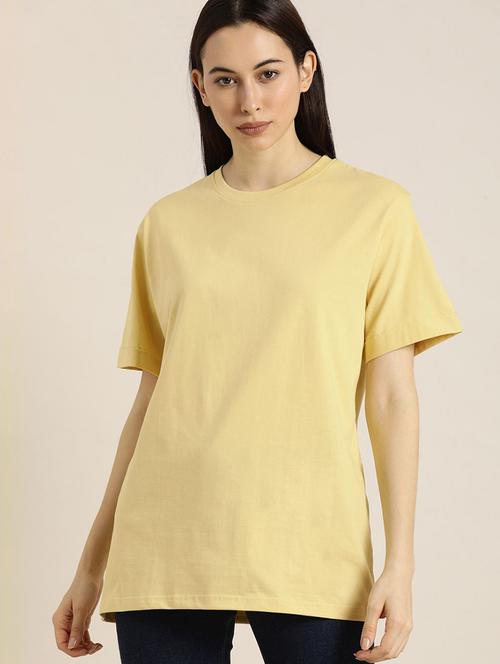 yellow cotton oversized t-shirt - 20721606 - Very Small Image - 1