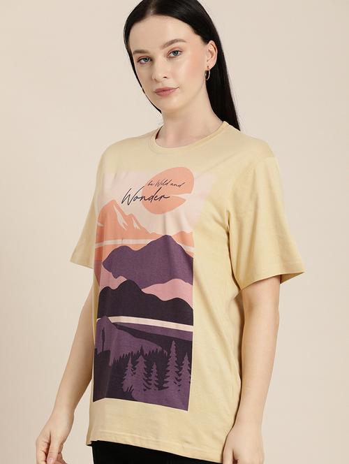 beige round neck t-shirt - 20721746 - Very Small Image - 1