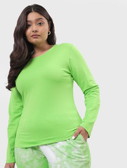 green cotton plain tshirt - 20721819 - Very Small Image - 1