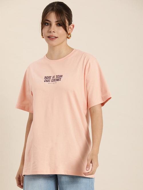 rosewater graphic round neck t-shirt - 20722000 - Very Small Image - 1