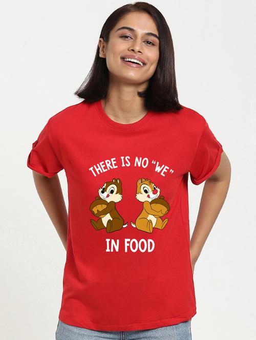 red graphic round neck t-shirt - 20722054 - Very Small Image - 1