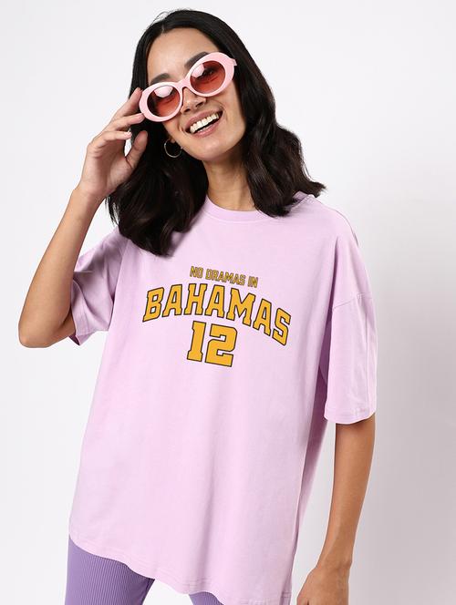 lavender cotton oversized t-shirt - 20722129 - Very Small Image - 1