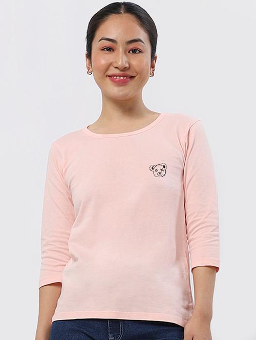 pink cotton back print tshirt - 20722322 - Very Small Image - 1