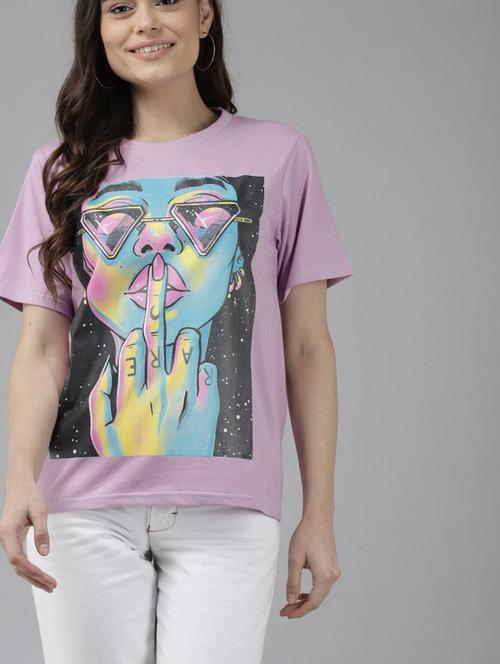 lavender cotton regular t-shirt - 20722374 - Very Small Image - 1