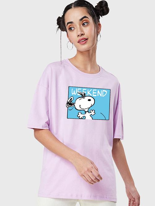 lavender graphic round neck t-shirt - 20722528 - Very Small Image - 1