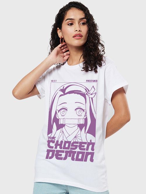 women white cotton graphic t-shirt - 20722580 - Very Small Image - 1
