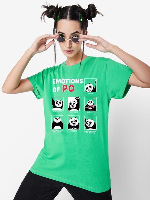 women green cotton graphic t-shirt - 20722600 - Very Small Image - 1