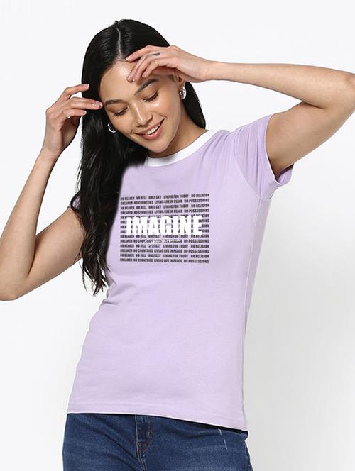 lavender cotton regular t-shirt - 20722745 - Very Small Image - 1