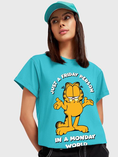 turquoise cotton regular t-shirt - 20723031 - Very Small Image - 1