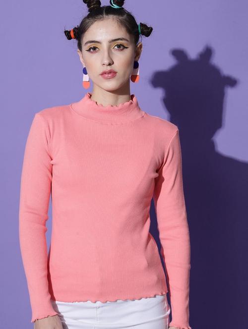pink cotton plain tshirt - 20723039 - Very Small Image - 1