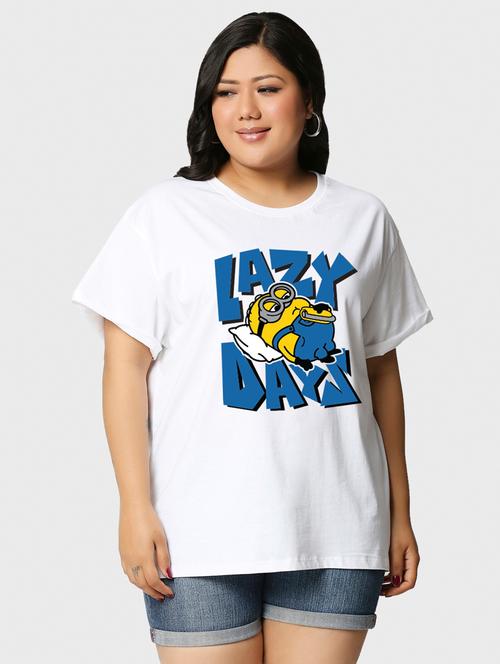 women white graphic plus size t-shirt - 20723066 - Very Small Image - 1