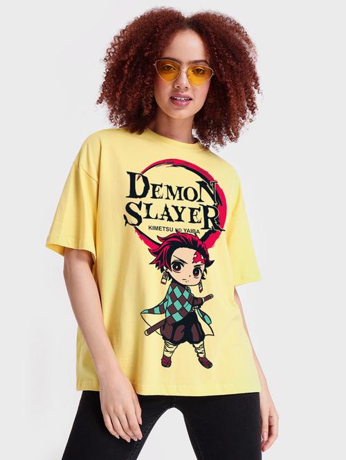 yellow cotton oversized t-shirt - 20723099 - Very Small Image - 1