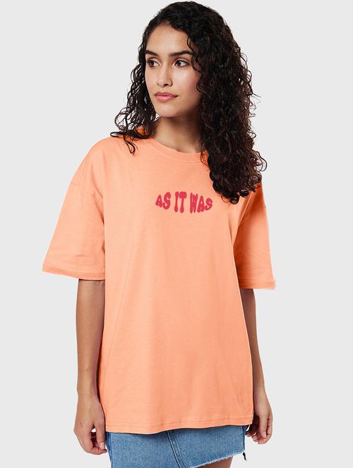 orange cotton oversized t-shirt - 20723194 - Very Small Image - 1