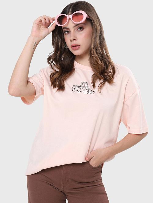 women round neck back print t-shirt - 20723208 - Very Small Image - 1