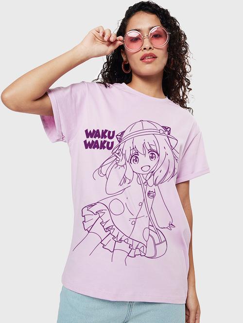 lavender cotton oversized t-shirt - 20723284 - Very Small Image - 1