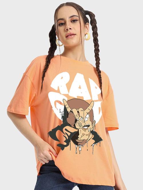 orange cotton oversized t-shirt - 20723320 - Very Small Image - 1