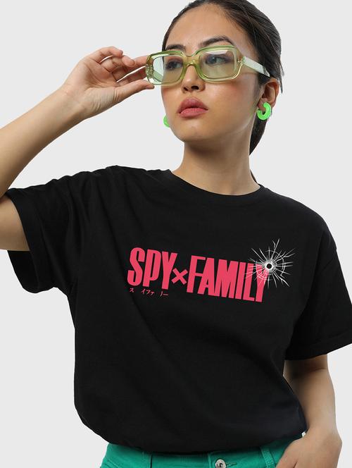 women black cotton graphic t-shirt - 20723335 - Very Small Image - 1