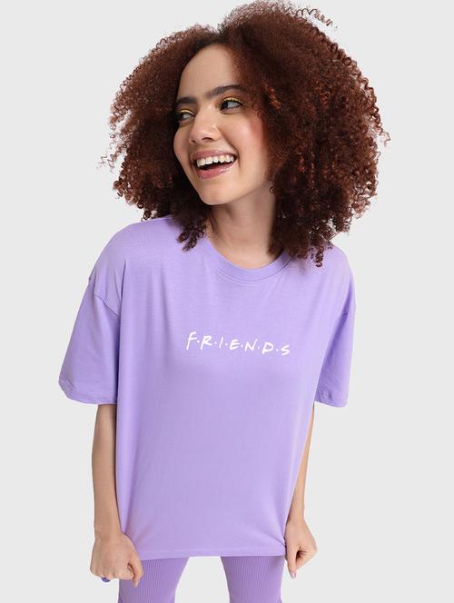 lavender cotton oversized t-shirt - 20723411 - Very Small Image - 1