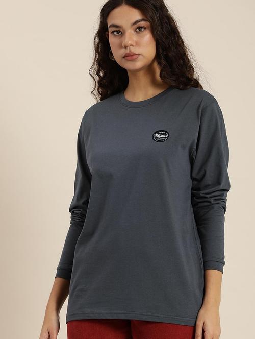 women round neck back print t-shirt - 20723427 - Very Small Image - 1