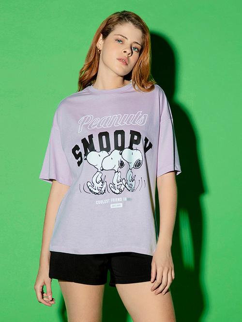 lavender cotton oversized t-shirt - 20723482 - Very Small Image - 1