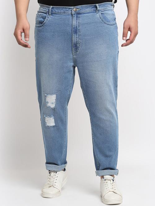 mens baggy distressed jeans - 20724060 - Very Small Image - 1