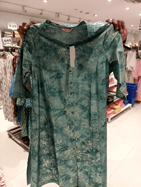 light blue rayon kurta - 20724447 - Very Small Image - 1