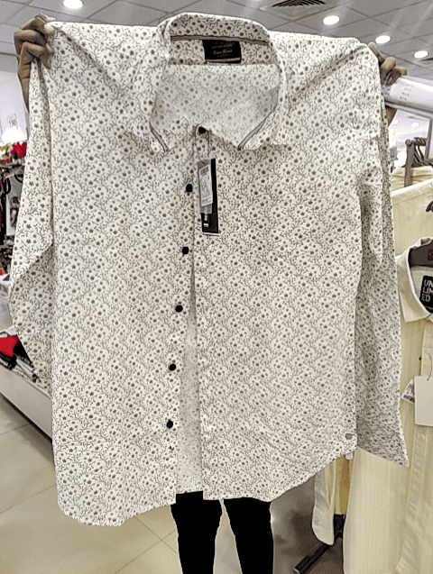 white slub casual shirt - 20724655 - Very Small Image - 1