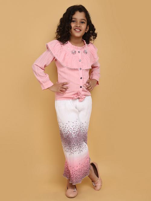 girls round neck printed full length set - 20724744 - Very Small Image - 1