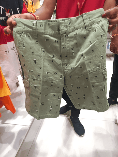 olive satin shorts & three fourth - 20725026 - Very Small Image - 1