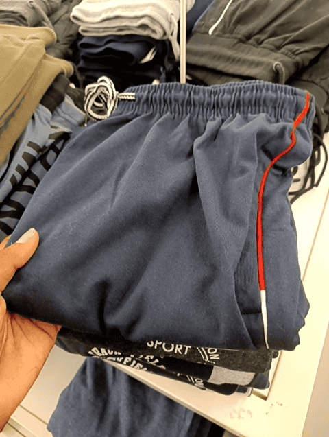 navy blue terry track pant - 20725086 - Very Small Image - 1