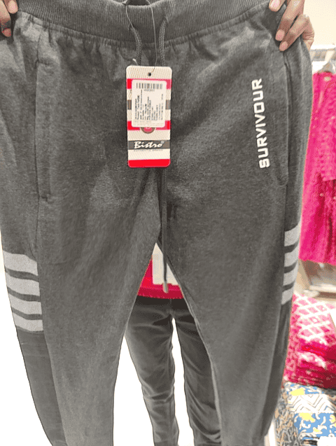 dark grey cotton single jersey track pant - 20725114 - Very Small Image - 1