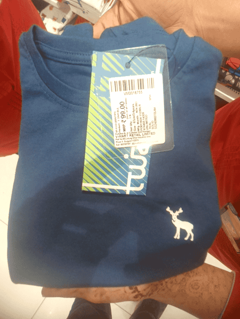 teal cotton single jersey tshirt - 20725246 - Very Small Image - 1