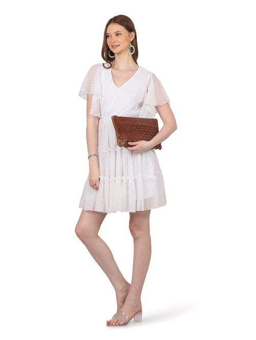 women self designed flared sleeves tiered dress - 20727778 - Very Small Image - 1