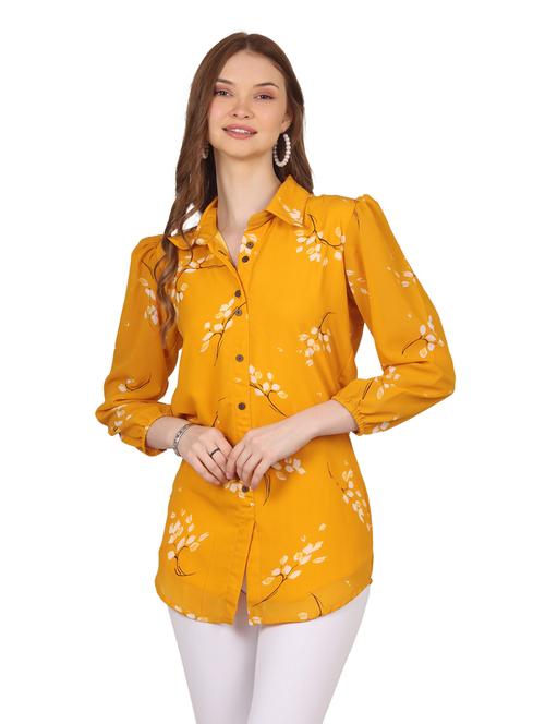women floral print puff sleeves tunic - 20727785 - Very Small Image - 1