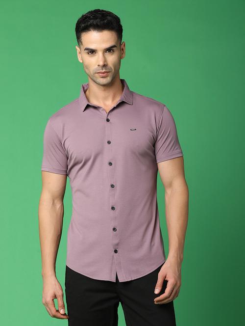 men short sleeved solid casual shirt - 20728175 - Very Small Image - 1