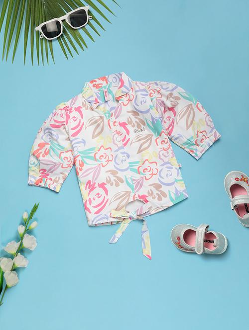 girls white printed top - 20729168 - Very Small Image - 1