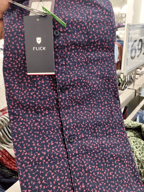 dark pink poplin casual shirt - 20729314 - Very Small Image - 1