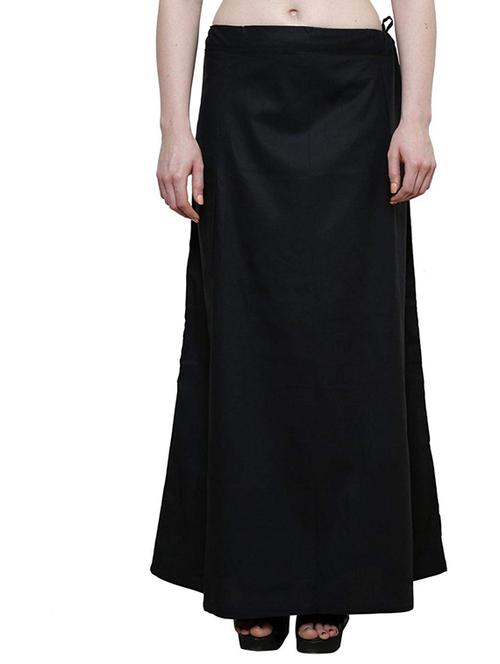 black cotton straight petticoat - 20729828 - Very Small Image - 1